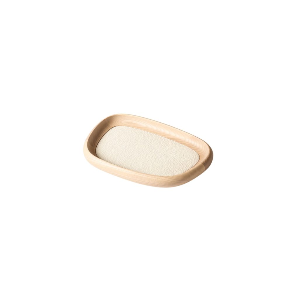Giobagnara, Maris wood trays by Kelly Wearstler, Small rectangular tray, ivory
