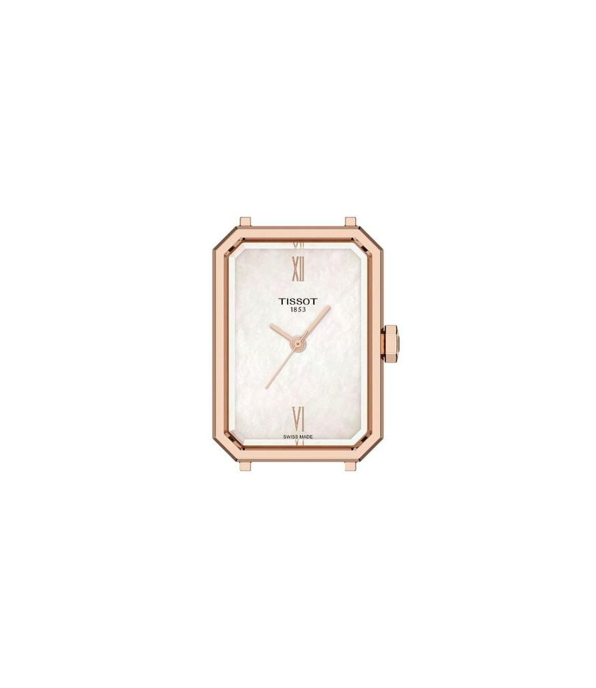 Tissot SRV 21.8mm Mother of Pearl Dial Black Leather Strap Watch image number 2