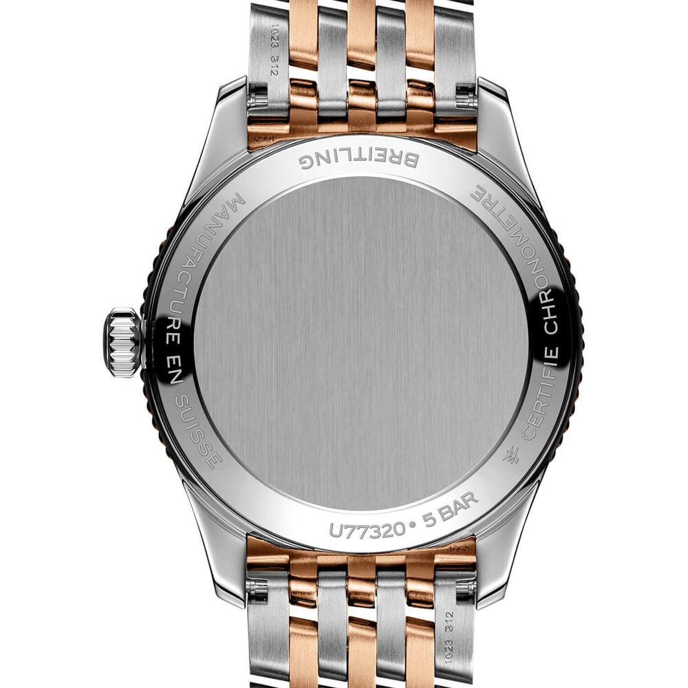 Breitling Navitimer 32mm Pearlised Lab Grown Diamond Dial Rose Gold Indexes Watch image number 1